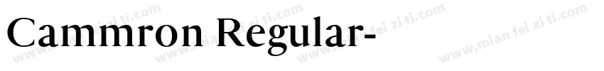 Cammron Regular字体转换